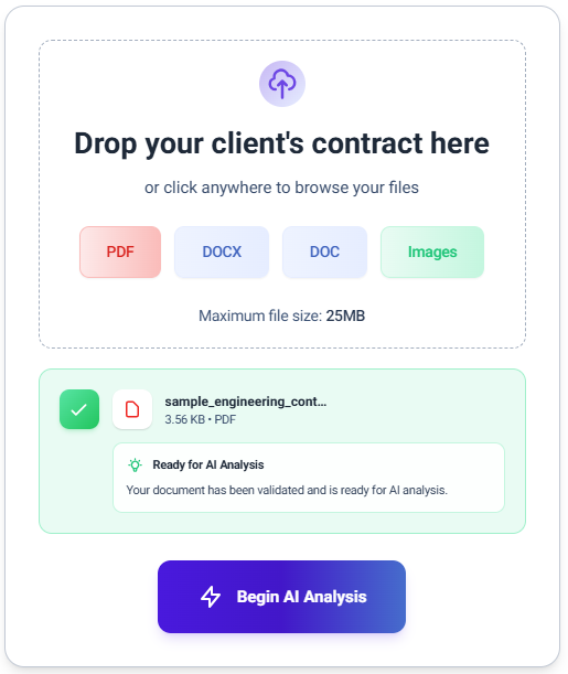Upload an RFP or brief